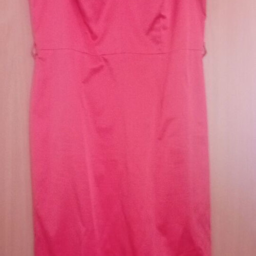 Coral satin dress like new, knee-length, Gianni Rodini, size L