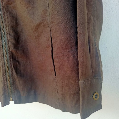 Oviesse Young linen shirt, size XL 42 14, brown