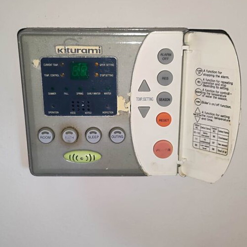 Kiturami 21S burner used with control unit and thermostat
