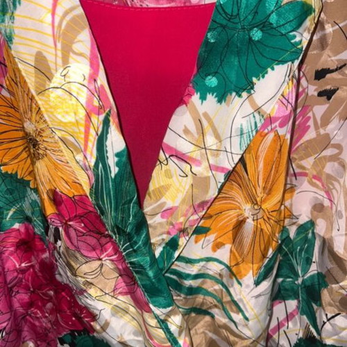 Floral midi dress vintage like new, size 42, multicolor