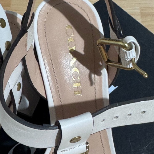 Coach beige sandals like new, leather, size 37.5-38