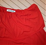  Μπλούζα κόκκινη με έναν ώμο και βολάν, Small/Μedium