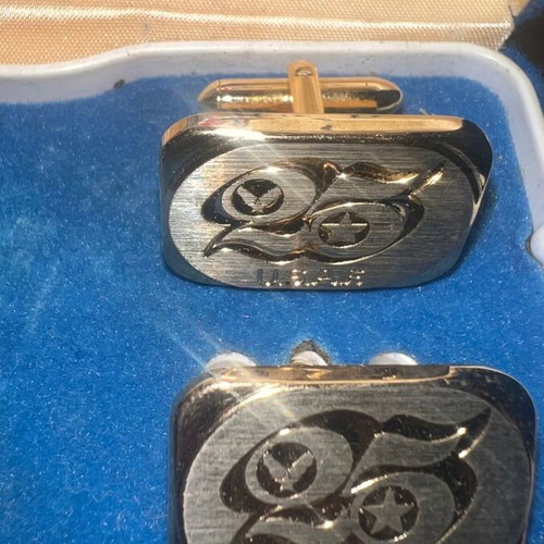 USAF Air Force collectible new, case with 2 pairs of 25th anniversary cufflinks