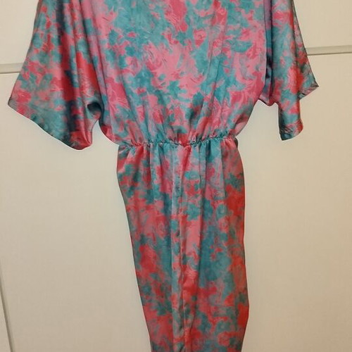 Midi dress fuchsia green