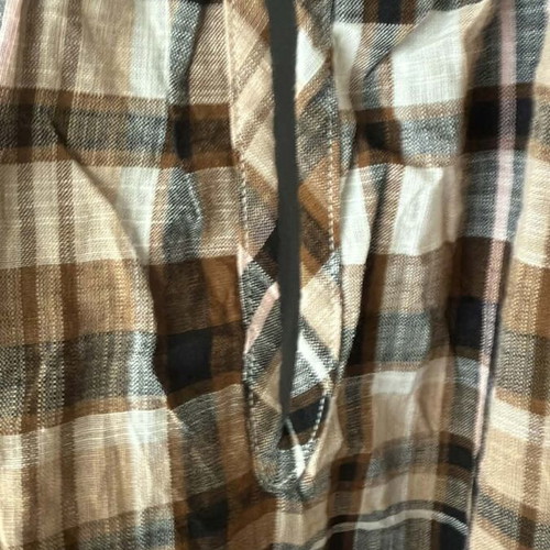 Terra & Sky women's cotton blouse 2 XL like new, beige brown