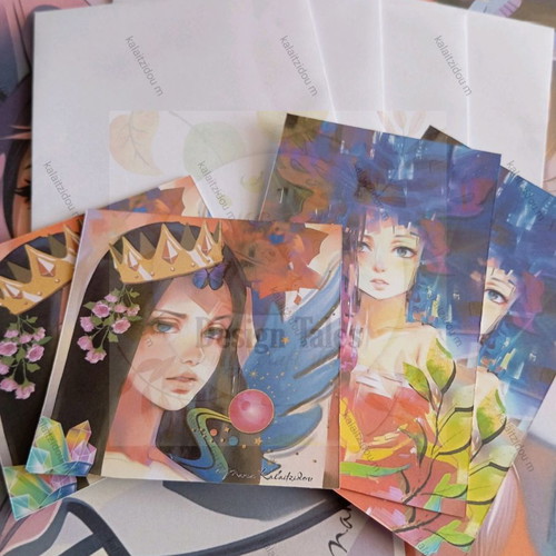 Card postal new, set of 4 pieces with envelopes