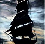  Evening sails 2003 Original Painting - Oil on canvas  60 x 80 x 3 cm (MARINA ROSS)