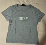 DKNY grey T-shirt with silver logo, like new, size M