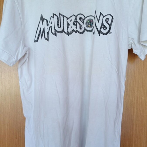 Maui & Sons T-shirt used, white, sizes S and M