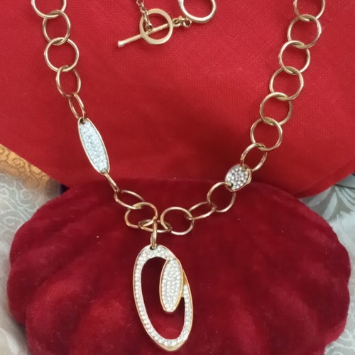 Swarovski vintage necklace with rings