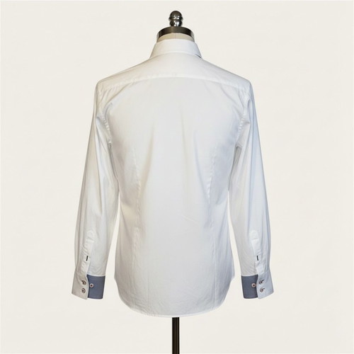 Achile Sport Shirt White with Contrast Details, Size L, Like New