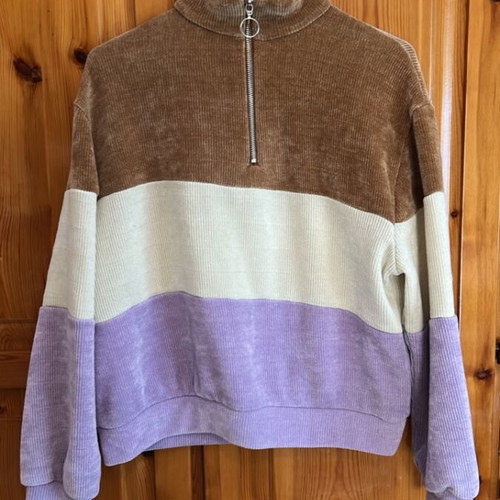 Bershka Long-Sleeve Shirt like new, multicolor, size S