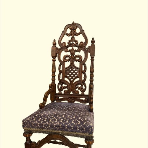 Neo-Baroque wooden chairs set of 2 used, 1890-1920