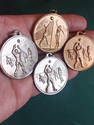 Vintage Volleyball Medals Tournois Classes A 1958 Set of 4 like new