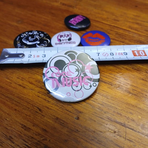 Pins set of 5 used, various designs