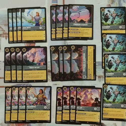 Disney Lorcana Wilds Unknowns Steel cards rare lot, like new