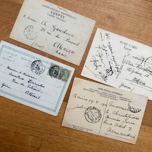 Old postcards used, traveled