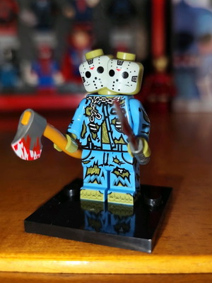 Jason Voorhees (Two Heads) like new with stand, knife and axe