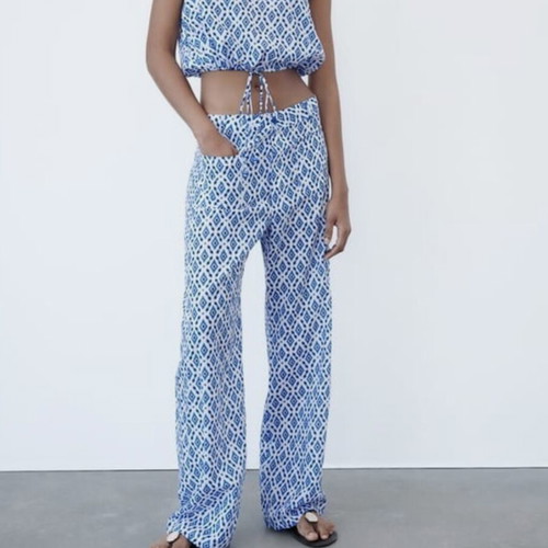 Zara summer set, white and blue