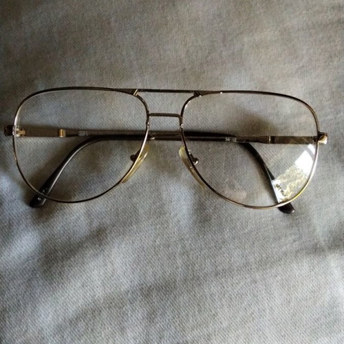 Vintage Aviator Eyeglass Frame gold, like new, size 56