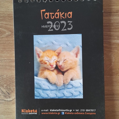 Calendar 2023 "Kittens" new, size 12x17cm