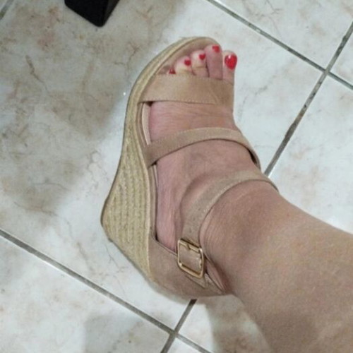 Jenny Fairy Platform Sandals size 39 new, beige, 10 cm heel