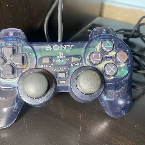 PS2 controller ocean blue used