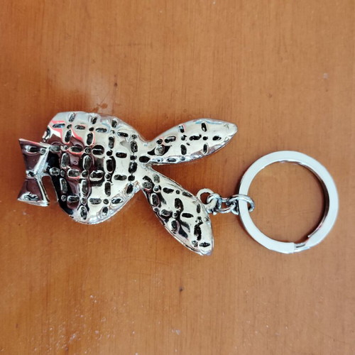 Playboy rhinestone keychain new, silver