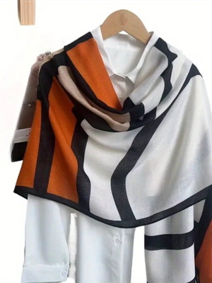 Women's scarves new, size 178×73cm, black and white