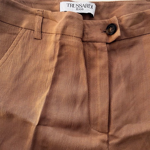 Trussardi Jeans New Pants Size S Beige Brown