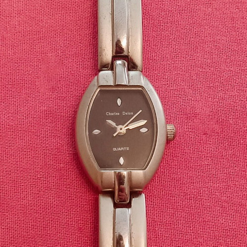 Charles Delon women's quartz watch, silver