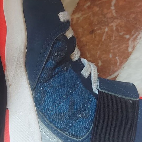 Boys' Tarmak Athletic Shoes size 26 used, blue and pink
