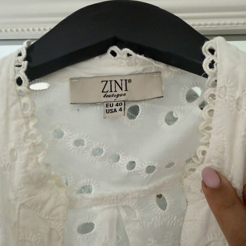 Zini broderie jumpsuit white size 40 used