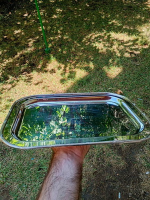 Vintage Papillon silver-plated tray used