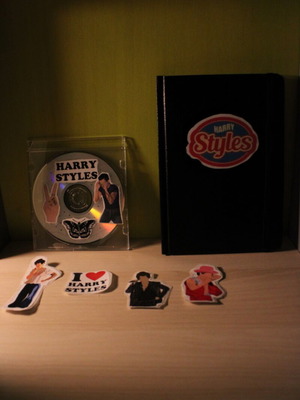 Harry Styles pack with notebook, decorative CD and stickers