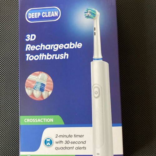 Ηλεκτρική Οδοντόβουρτσα Deep Clean 3D επαναφορτιζόμενη με σετ 8 ανταλλακτικών κεφαλών καινούργια