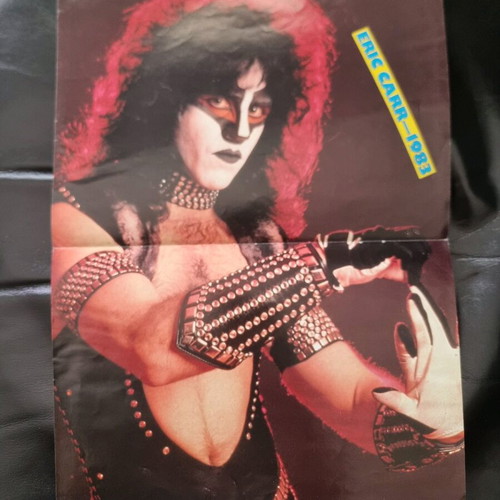 Eric Carr & Peter Criss Kiss double-sided poster like new