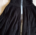 Black Mini Skirt A-line used, size XS, crinkle fabric