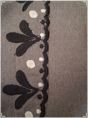 ZARA Boho Midi Dress with Embroidery, Grey Anthracite