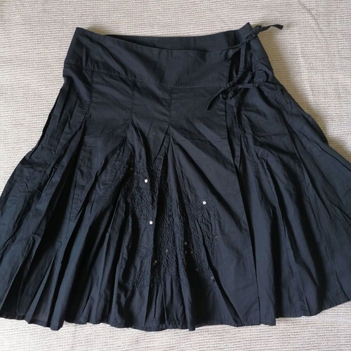 S.Oliver summer skirt new, size XL, black, cotton
