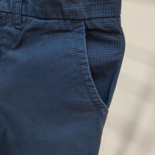Benetton Chino pants like new, dark blue with micro-pattern, size S