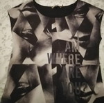 Attrattivo women's asymmetrical blouse M, like new, black and white