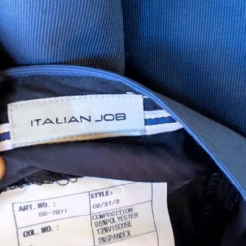 Italian Job suit blue, like new, size Large