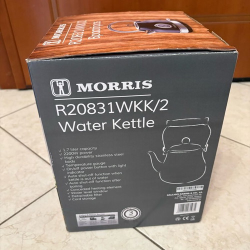 Morris Retro kettle 1.7lt 2200W black new