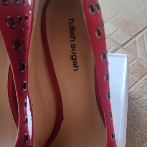 Fullah Sugah red studded pumps size 38 like new