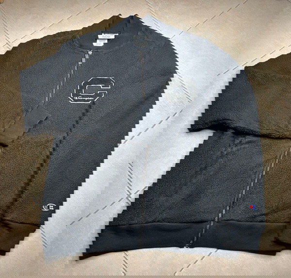 champion Fleece μπουφάν ανδρικό Heritage Small μαύρο χρώμα