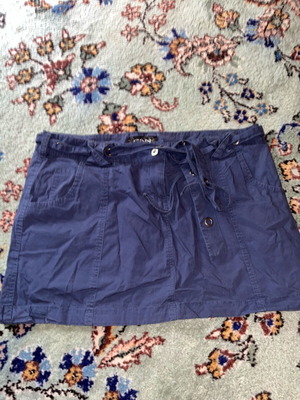 Y2K cotton skirt size L/40 blue like new, sporty style