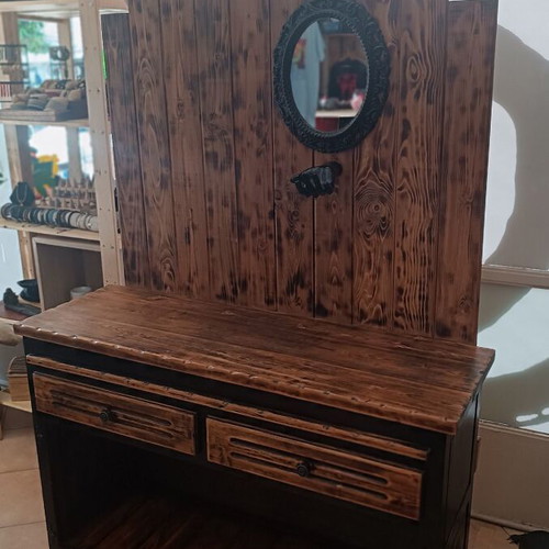 Vintage secretary refurbished with mirror and hanger