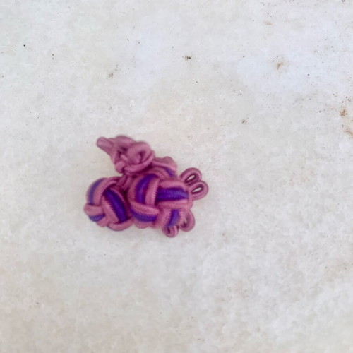 Oxford Company knitted Silk Knots cufflinks like new, pink and purple
