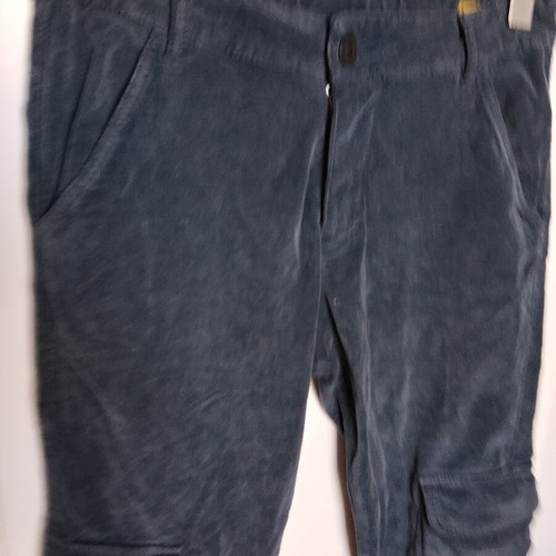 Mustard cargo pants for teens 13-14, like new, blue-gray corduroy